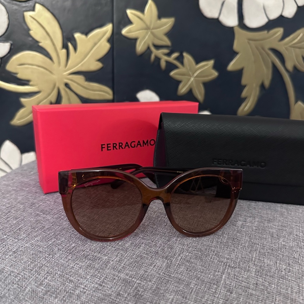 Salvatore Ferragamo Tortoise Shell Sunglasses